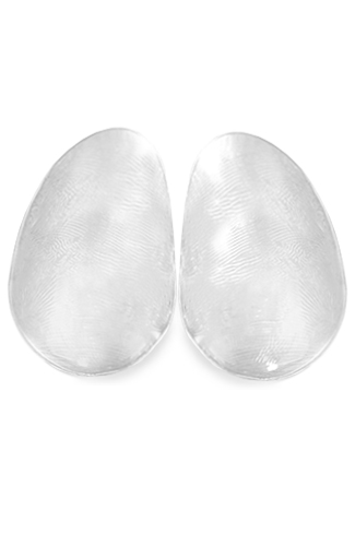 Clear Jiggly Silicone Oblong Butt/Hips Pads, Wide and Thin